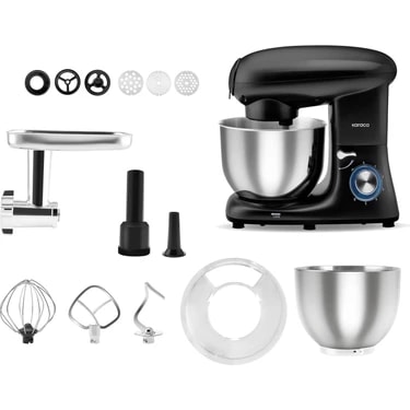 Karaca Multichef Stand Mikser Shiny Black Mutfak Şefi 1900W 5,5 Lt (Kıyma Çekme /sucuk-Sosis/içli