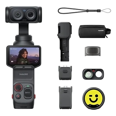 INSTA360 Luna Ultra Creator Bundle 8k Çift Lensli Gimbal Siyah Aksiyon