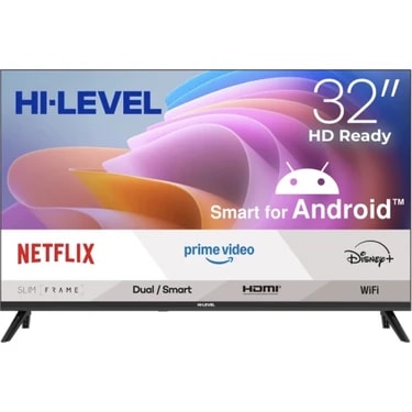 Hi-Level HL32HMLN-A14S Frameless Hd 32" 82 Ekran Uydu Alıcılı Android Smart LED
