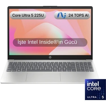 HP AI 15 Intel® Core™ Ultra 5 225U 16GB 512GB SSD Freedos 15.6" Taşınabilir Bilgisayar