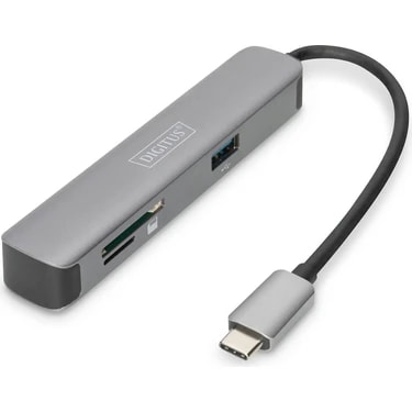 Dıgıtus Usb-C Multiport Docking Station – 5 Port – 1x HDMI (4K@30Hz) – 2x USB 3.0 / USB 2.0 – Kart