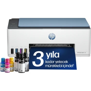 HP 1F3Y4A 585 SMART TANK - WIRELESS ALL-IN-ONE RENKLİ MÜREKKEP PÜSKÜRTMELİ TANKLI YAZICI 12PPM