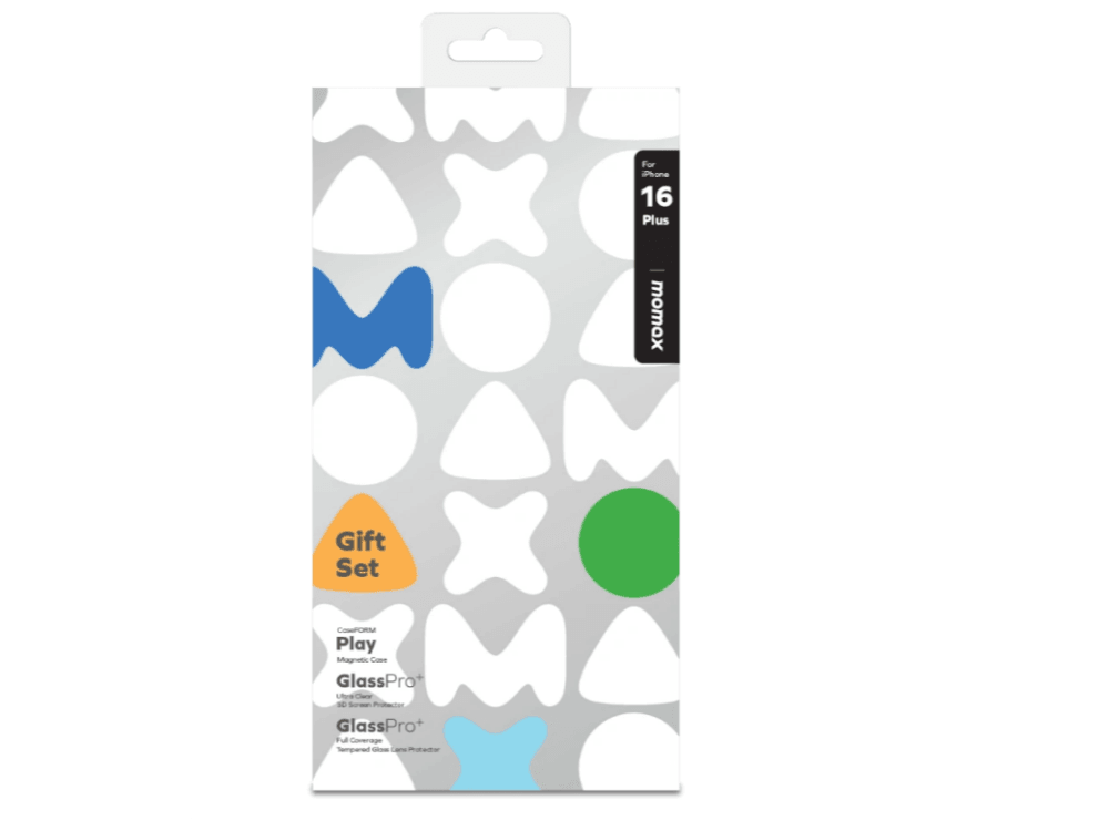 Momax iPhone 16 Plus Protection Bundle Set (MXAP24LT + PZAP24F1LD + PZAP24CS1D)