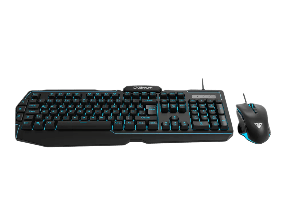 Quantum Gaming QG-Q6168 3 Renkli Arkadan Aydınlatmalı 3600DPI Mouse Kablolu Klavye Oyuncu Seti