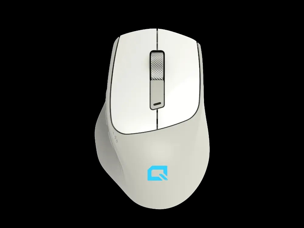 Quantum Gaming Aero AirSilent Bluetooth Optical Mouse Bluetooth 5.0 24.4G 4800 DPI USB-C Optik Mouse