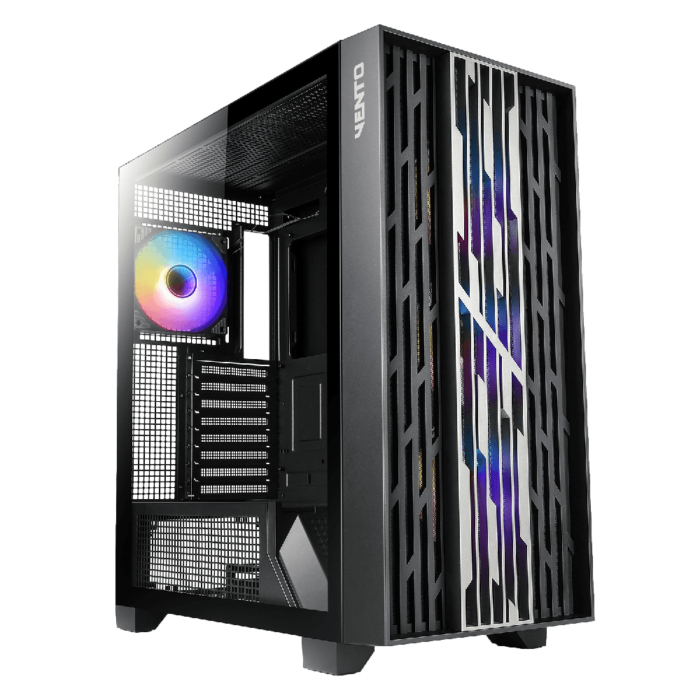 VENTO VG4252L 1000W Tempered Glass Mesh USB 3.0 ARGB E-ATX Siyah Kasa