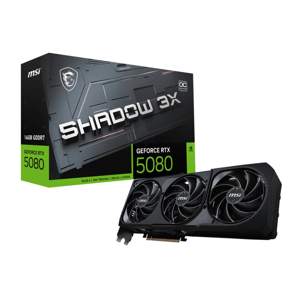 MSI GeForce RTX 5080 16G SHADOW 3X OC GDDR7 DLSS 4 256 Bit Ekran Kartı