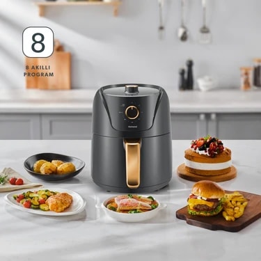 Homend Airfryday 2505H 8 Farklı Programlı Airfryer Antrasit