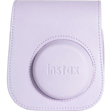 Fujifilm Instax Mini 12 Lila Deri Çanta Ayarlanabilir Omuz Askısı ile Kolay