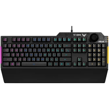 ASUS TUF GAMING K1 RGB MECH BRANE TÜRKÇE OYUNCU KLAVYESİ ÖZEL SES DÜĞMESİ YAN IŞIK ÇUBUĞU ARMOURY