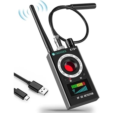 Bambeado K18+ Çok Fonksiyonlu Böcek Dedektörü Kamera Mikrofon GPS Takip Cihazı ve Ses Kayıt Cihazı