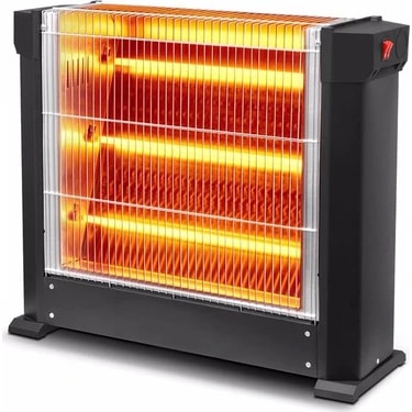 Kumtel 1800W Şömine Tipi Elektrikli Isıtıcı Çift Taraflı Isıtma Özelliği ile Güvenli