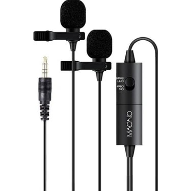 Maono AU-200 Çiftli Yaka Mikrofonu (Kamera Pc Telefon