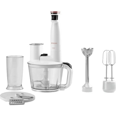 Arçelik Rhb 6050 El Tipi Blender Seti Beyaz 1500 W Güç, 1,75 lt Doğrayıcı Kapasitesi ve Turbo