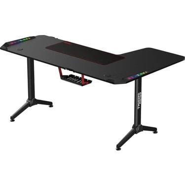 Twisted Minds Twısted Mınds Warrıor Tm-Y-Lb-Rgb L Şekilli Siyah Oyuncu Masası - 1,2 mm Kalınlık ve