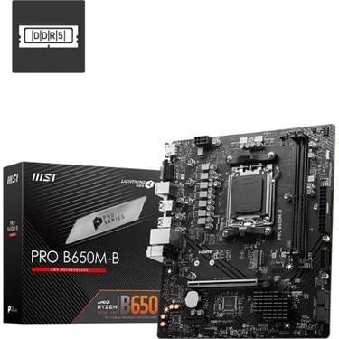 MSI PRO B650M-B AM5 DDR5 6800MHZ(OC) HDMI VGA M.2 USB3.2 2.5G LAN