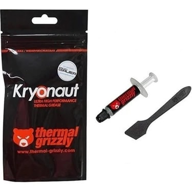 Thermal Grizzly Kryonaut 1gr Yüksek Performanslı Termal Macun Gri İşlemci Soğutma İçin