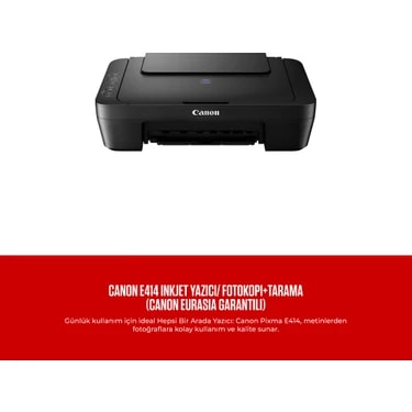 Canon E414 Inkjet Yazıcı/ Fotokopi+Tarama (Canon Eurasia