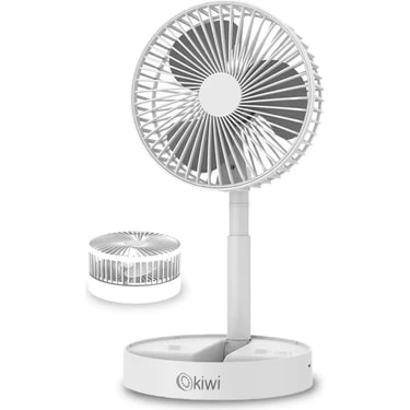 Kiwi USB Masa Vantilatörü - 15 cm Çap, Sessiz Çalışma, Katlanabilir Teleskopik Ayak, Geniş Salınım