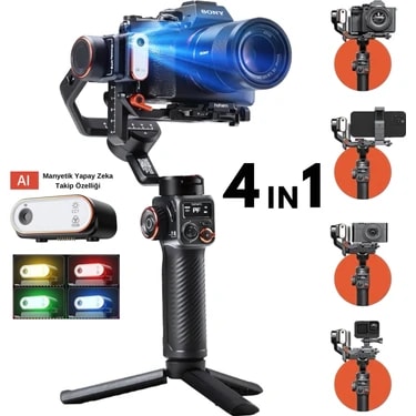 Hohem iSteady MT2 Kit Yapay Zeka Takip Sensörlü 4in1 Kamera sabitleyici
