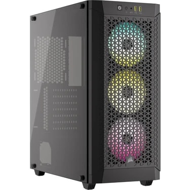 CORSAIR 480T RGB Airflow Temperli Cam MidTower, Siyah