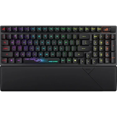 ASUS ROG STRIX SCOPE II 96 WL/RX RED/ABS/TR WIRELESS OYUN KLAVYESİ: ÜÇ MODLU BAĞLANTI, ROG RX OPTİK