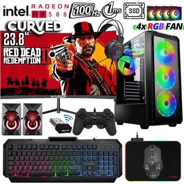 Xaser XSR314 i5 4590 16GB Ram 512GB SSD 8GB RX580 GDDR5 256Bit 23,8" 100Hz Curved Oyuncu Tavsiye