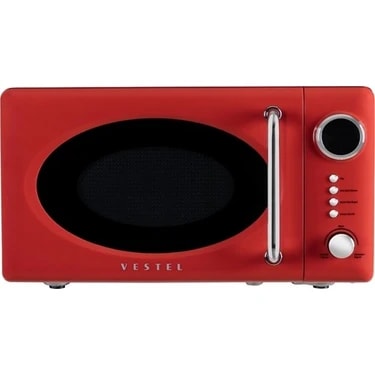 Vestel Md 20 Yd Retro Kırmızı Mikrodalga Fırın 20 lt 700 W Güçlü Mekanik Kontrol