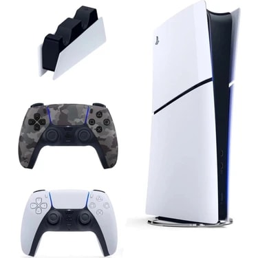 SONY Playstation 5 Slim Digital Ithalatçı + 2. Kamuflaj Dualsense + Şarj