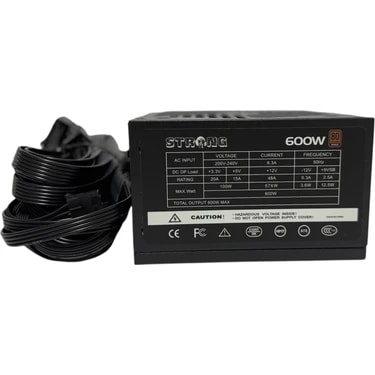 Strong ST600 600W 80+ Bronze PSU Güç Kaynağı ATX Form Faktörü Siyah Verimlilik
