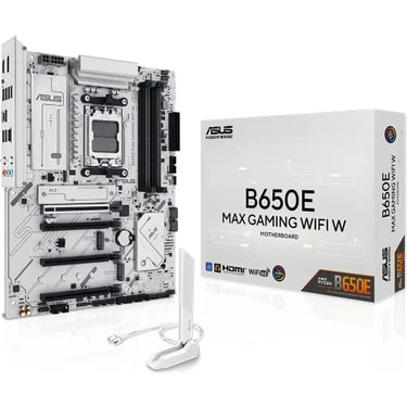 ASUS B650E MAX GAMING WIFI W AMD B650 AM5 DDR5 8000 DP HDMI 3x M2 USB3.2 WiFi 6E + BT AURA RGB