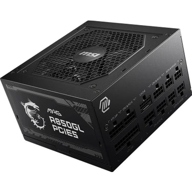 MSI MAG A850GL PCIE5 850W 80+ Gold PCIe5.0 Tam Modüler Siyah Güç