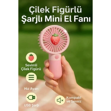 Sevimli Meyve Figürlü Şarjlı Taşınabilir Mini El Fanı ve Masa Fanı Soğutucu