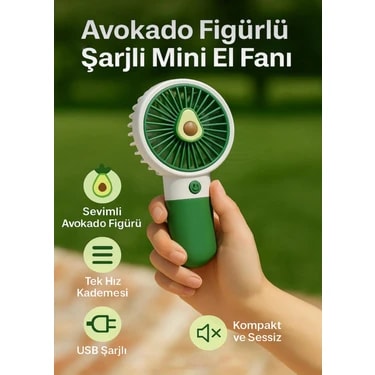 Sevimli Meyve Figürlü Şarjlı Taşınabilir Mini El Fanı ve Masa Fanı Soğutucu