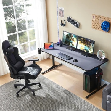 Epic- x Oyuncu ve Bilgisayar Masası-Siyah 180 x 76 x 80
