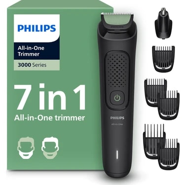 Philips 3000 Serisi 7in1, Erkek Bakım Seti, Yüz/Saç/Vücut Tıraş Makinesi, Islak /Kuru Kullanım,