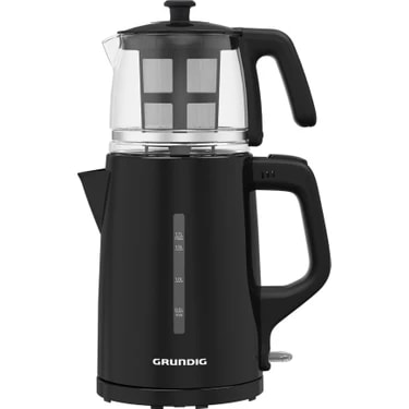 Grundig Tm 1520 S Siyah Çay Makinesi 0.8 lt Cam Demlik Kapasitesi ve Plastik Gövde