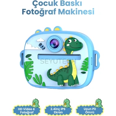 Seyutech Çocuk Kamerası Dijital Hd Video Kayıt ve Fotoğraf Termal Resim Kağıt Baskılı