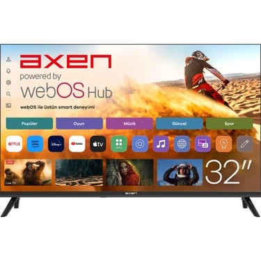 Axen AX32HMLN-W02S 32'' 81 Ekran Uydu Alıcılı HD Ready webOS LED