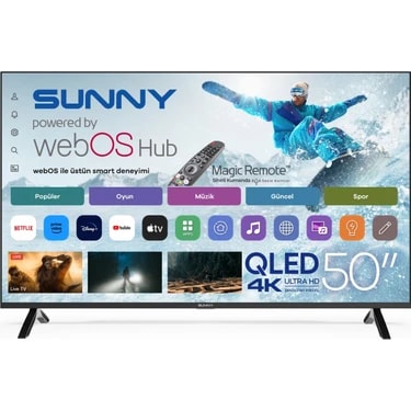 Sunny SN50QMN252 50" 127 Ekran Uydu Alıcılı 4K Ultra HD webOS Smart QLED