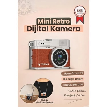 Torima Mini Dijital Kamera Selfie Video Vlog Kamerası Mini Anahtarlık 1080P CMR35