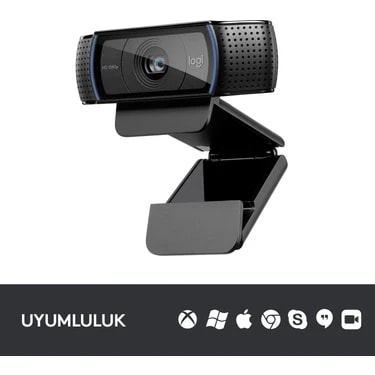 Logitech C920 PRO HD 1080p Stereo Ses ile Web Kamerası -