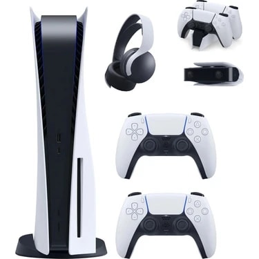Sony Playstation 5 İthalatçı 2.Dualsense Kontrolcü ile 825 GB Beyaz Oyun