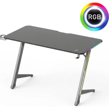 Viyero AXIS Z-Ayak RGB Aydınlatma Karbon-Fiber Oyuncu Masası 15mm 120x60x75cm