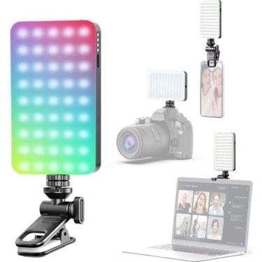 Asfal 129 Ledli Rgb Renkli 3000 Mah Şarjlı Telefon Kamera Laptop Tablet Uyumlu Vlog Yayın Selfie