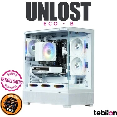 Tebilon UNLOST ECO-Amd Ryzen 7500F-MSI A620M-MSI Geforce Rtx 5060 Ventus White 8GB-16GB-500GB SSD