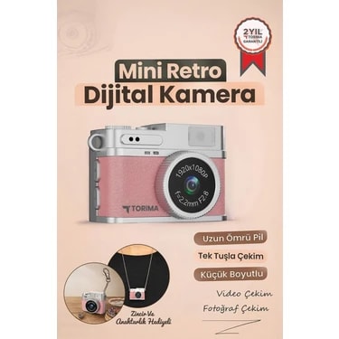 Torima Mini Dijital Kamera Selfie Video Vlog Kamerası Mini Anahtarlık 1080P CMR35