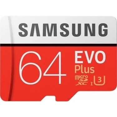 Samsung EVO Plus MB-MC64GA/TR 64GB 100 MB/s microSDXC Kart UHS-I ile Yüksek Hız ve Geniş