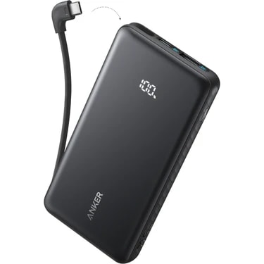 Anker Zolo 10.000MAH Powerbank, 22,5W Hızlı Şarjlı Taşınabilir Şarj Cihazı, Dahili Usb-C Kablolu,