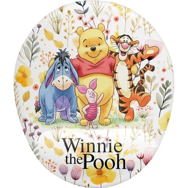 Hamiki Winnie The Pooh ve Arkadaşları Bilek Destekli Mouse Pad Ergonomik Kaymaz Taban Mousepad Fare
